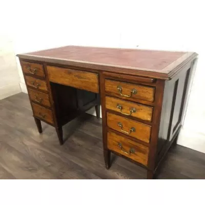 Edwardian Schreibtisch Massivholztisch antik ca. 1890