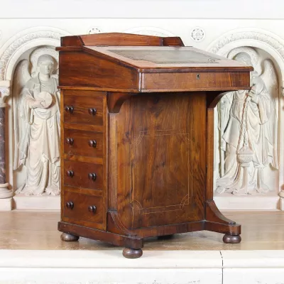 Antiker viktorianischer Davenport Schreibtisch aus Nussbaum ca 19. Jh