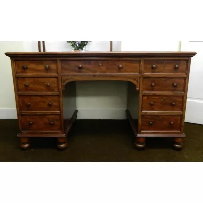 Antiker Mahagoni Pedestal Schreibtisch Pedestal Desk ca 1860