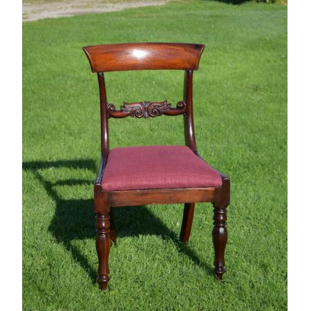 Englischer antiker Side Chair Beistellstuhl aus Mahagoni, früh viktorianisch ca 1840