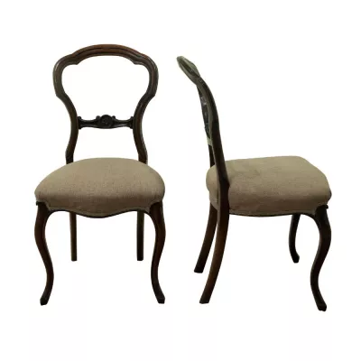 Paar viktorianische Beistellstühle 1860