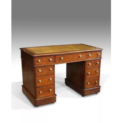 Kleiner antiker Pedestal Desk / Schreibtisch für Kinder, ca 1850