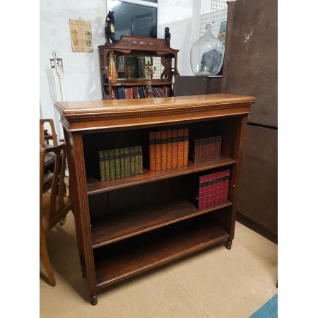 Antikes edwardianisches Open Bookcase / offenes Bücherregal aus Eiche, ca 1900