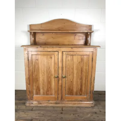 Antikes viktorianisches Sideboard / Seitenschrank aus Weichholz, ca 1860