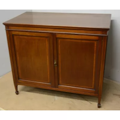 Inlay Sideboard aus Mahagoni mit 2 Türen echt antik 