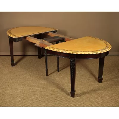 seltener antiker erweiterbarer Marmorplatten Tisch von Waring & Gillow aus Paris um 1910