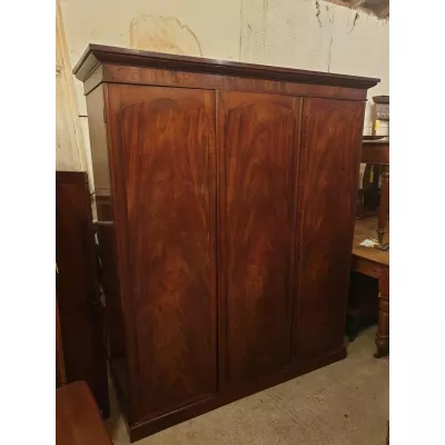 Großer Kleiderschrank Mahagoni Massivholzschrank Antik ca. 1850