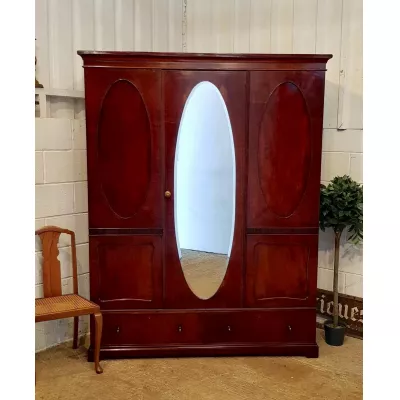 Antiker Kleiderschrank Mahagoni Massivholzschrank ca. 1900