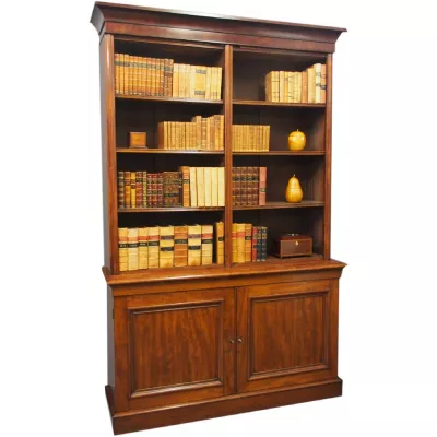 George IV offener Bücherschrank Mahagoni antik Massivholzschrank ca. 1840