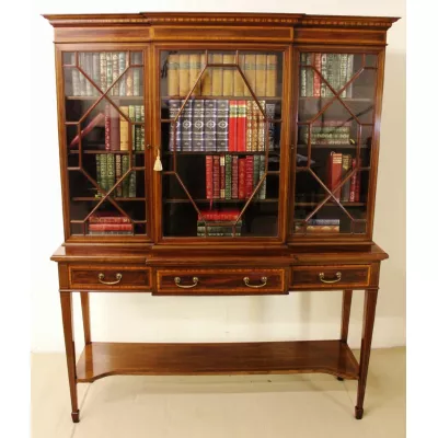 Antikes Mahagoni Bücherregal Massivholz ca 1900