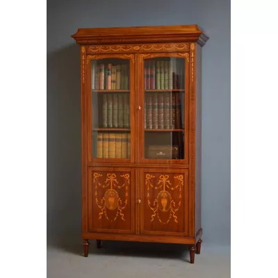 Edwardianisches Mahagoni Bücherregal Massivholz antik ca 1900