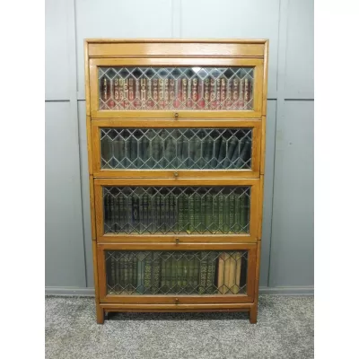 Goldene Eiche Bücherregal Massivholzschrank  ca. 1890