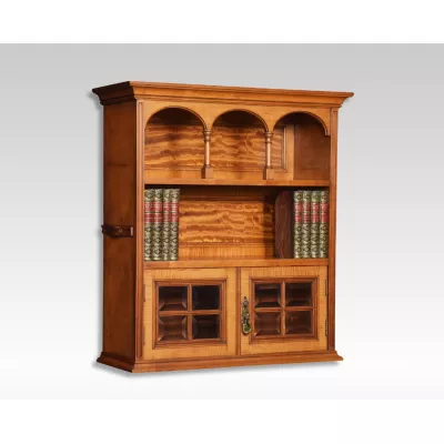 antikes Wandhängebücherregal aus Satinwood, von 1900 