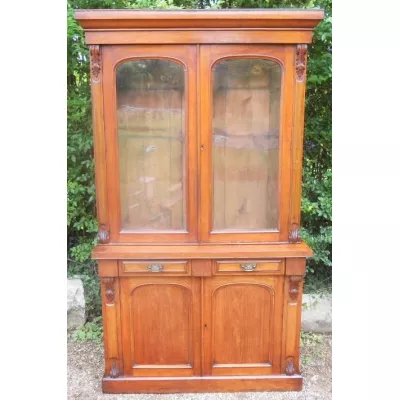 Viktorianisches Mahagoni Bücherregal Massivholz antik ca 1860