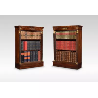 Paar Regentschaft Mahagoni Bücherregale Massivholzschränke antik ca. 1900