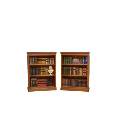 Paar Eiche Bücherregale französisch Massivholzschränke antik ca. 1900