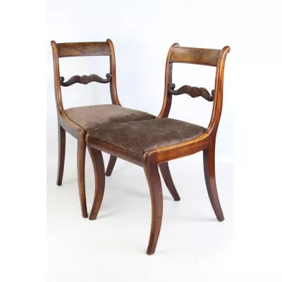 Paar Stühle Mahagoni Massivholzstühle antik ca. 1820