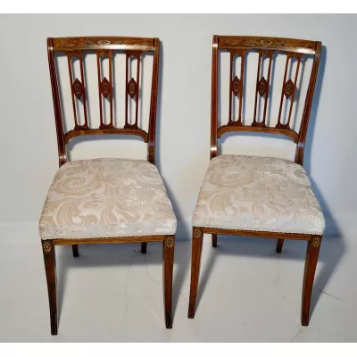Paar Stühle Palisander Massivholzstühle antik edwardianisch