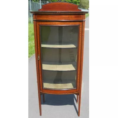Kleine China Mahagoni Vitrine Antik Massivholzvitrine ca. 1900