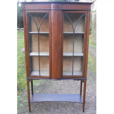 Mahagoni Vitrine Antik Massivholzvitrine ca. 1900