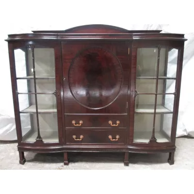 Mahagoni verglaster zweitüriger Vitrinenschrank/Bücherschrank antik ca. 1890