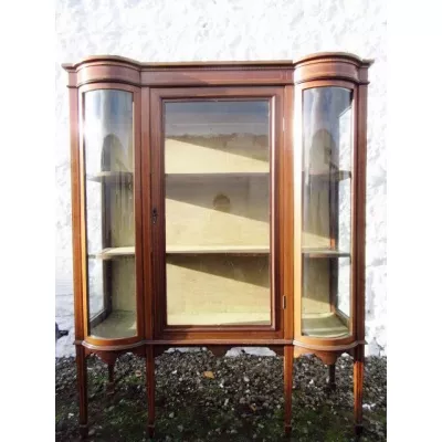 Mahagoni Vitrine Massivholzschrank antike Glasvitrine ca. 1985