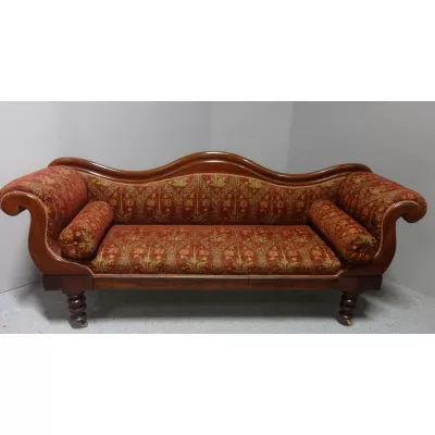 Couch antik Sofa Mahagoni Massivholzsofa ca. 1850