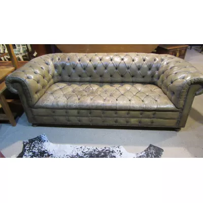 Sofa antik Ledersofa Chesterfield ca. 1890