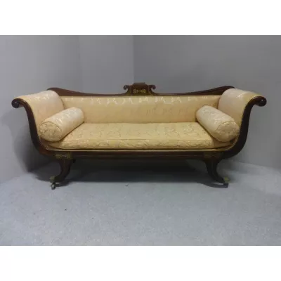 Regency Messing Sofa Massivholz antik ca 1820