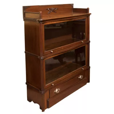 Antiker Globe Wernicke Mahagonibücherschrank, ca. 1900 