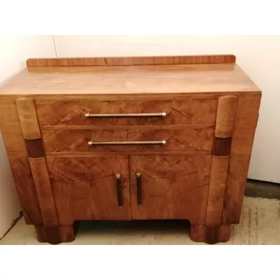 Antikes Art Déco Sideboard, aus Walnussholz 1920