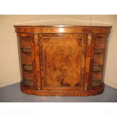 Schrank aus Wurzelnussbaumholz Sideboard antik ca. 1870