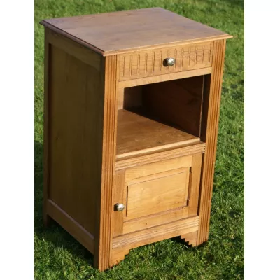Schöner Nachttisch aus französischer Kastanienholz Art Deco Kabinett antik ca. 1920
