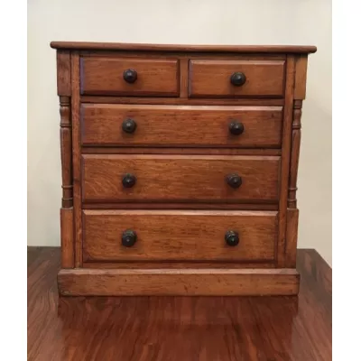 Eiche Kommode antik mini Holzkommode Schmuckkommode ca. 1880