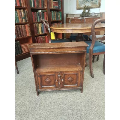 Kleines Bücherregal Eiche Massivholzregal antik ca. 1920