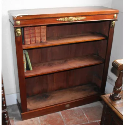 Offenes Bücherregal Mahagoni Massivholzregal antik ca. 1880