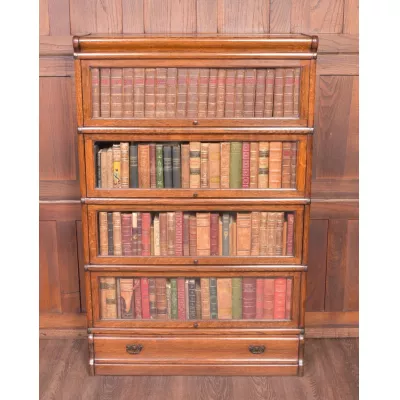 Globe Wernicke Bücherregal Eiche Massivholzregal antik ca. 1890