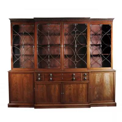 George III Sekretär Bücherschrank antik Mahagoni Massivholzschrank ca. 1890