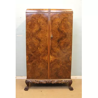 antiker Walnusskleiderschrank, Tallboy, 1920