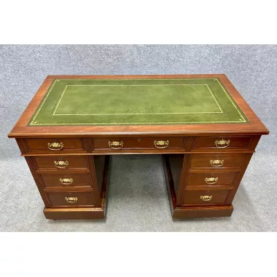 Antiker Schreibtisch / Pedestal Desk aus Nussbaum, viktorianisch / victorian, ca. 1890