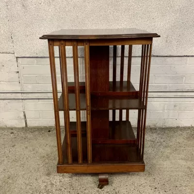 Edwardian Mahagoni Revolving Bookcase , Bücherregal, von 1910 