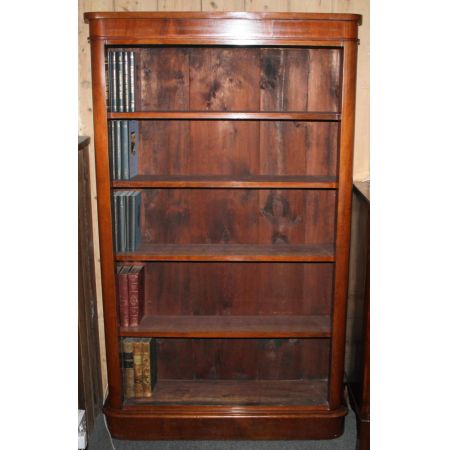 Antikes viktorianisches offenes Bücherregal aus Nussbaumholz