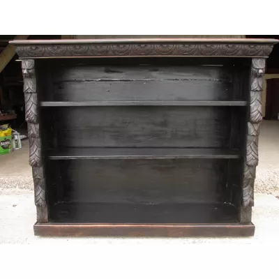 Viktorianisches Eichen Open Bookcase Massivholz antik ca 1880