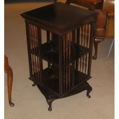 Antikes edwardianisches drehbares Bücherregal aus Mahagoni , Revolving Bookcase ,1910