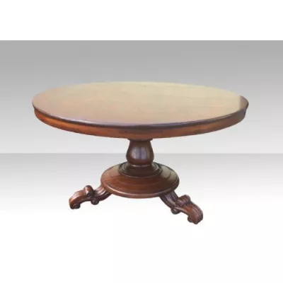 Mahagoni Esstisch rund antik Massivholztisch ca. 1850