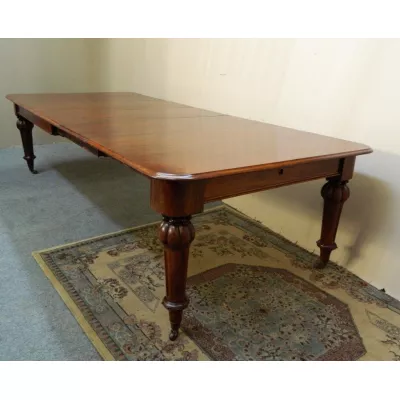 Großer Mahagoni Esstisch Massivholztisch antik ca. 1870