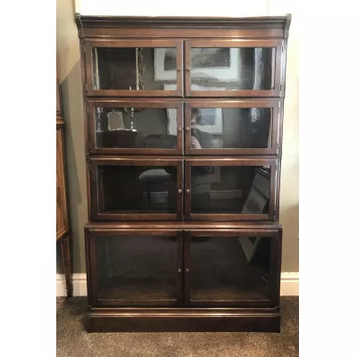 Edwardianischer Massivholz Bücherschrank Eiche antik ca 1900
