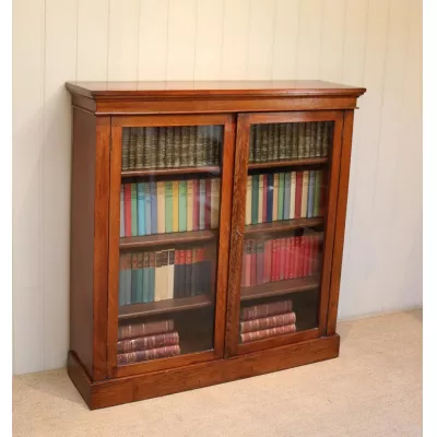 Edwardianischer Eichen Bücherschrank Massivholz antik ca 1910