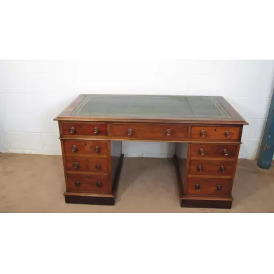 Viktorianischer Mahagoni Schreibtisch Massivholz antik ca 1870