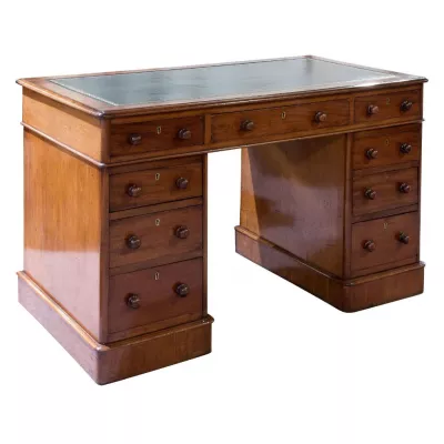 Kleiner viktorianischer Mahagoni Schreibtisch Massivholz antik ca 1880